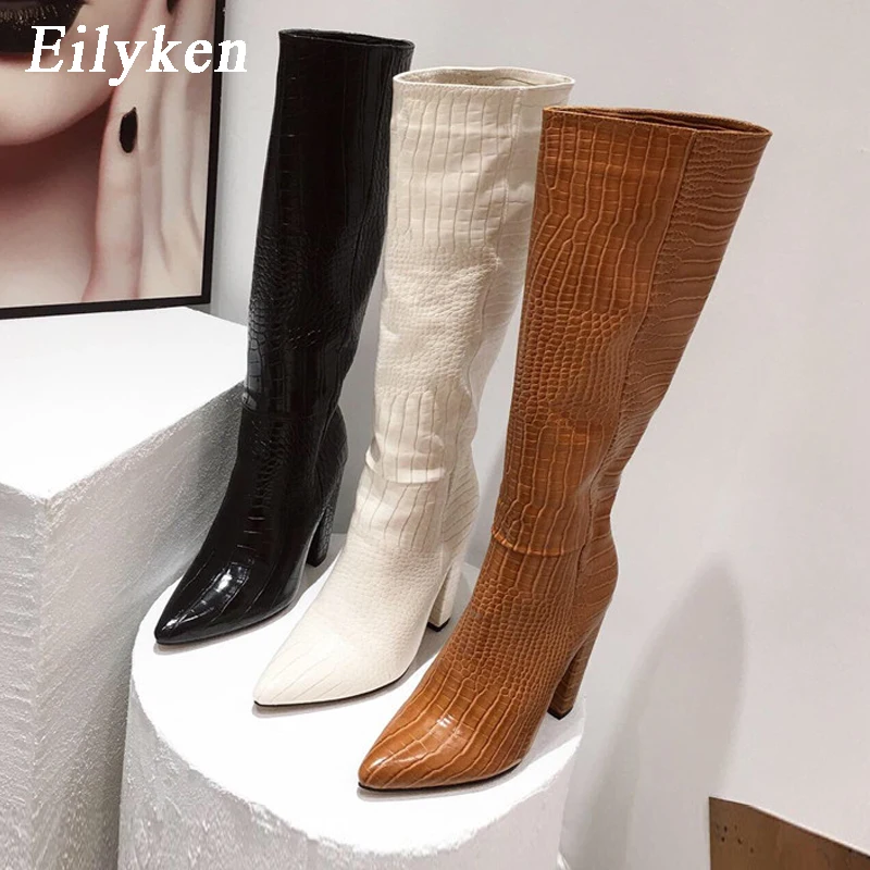 Eilyken/Коллекция 2021 года Ковбойские сапоги до колена в западном стиле Женские