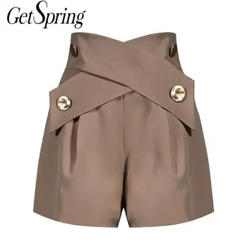 GetSpring Women Shorts Retro Wide Leg Shorts Super Large Metal Buckle High Waist Show Thin Casual Sexy Shorts 2020 New Arrival
GetSpring Women Shorts Retro Wide Leg Shorts Super Large Metal Buckle High Waist Show Thin Casual Sexy Shorts 2020 New Arrival