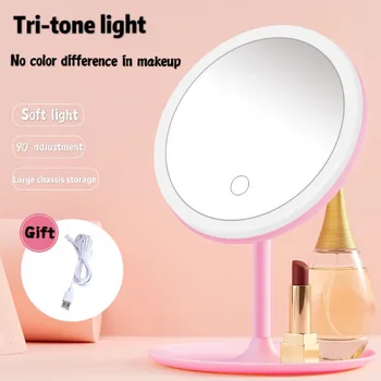 Explosive makeup mirror with lamp LED desktop desktop mirror student portable light supplement dormitory mirror intelligent touc
Explosive makeup mirror with lamp LED desktop desktop mirror student portable light supplement dormitory mirror intelligent touc