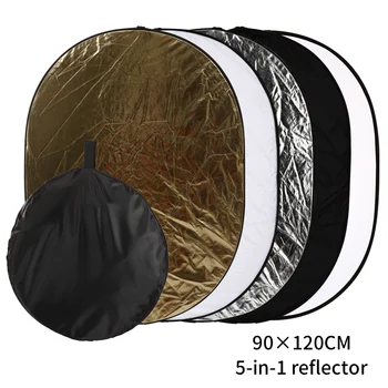 SH 90x120CM 5-in-1 Multi-Disc Diffuer Light Oval Reflector Portable Collapsible With Bag For Photography Studio Shooting
SH 90x120CM 5-in-1 Multi-Disc Diffuer Light Oval Reflector Portable Collapsible With Bag For Photography Studio Shooting