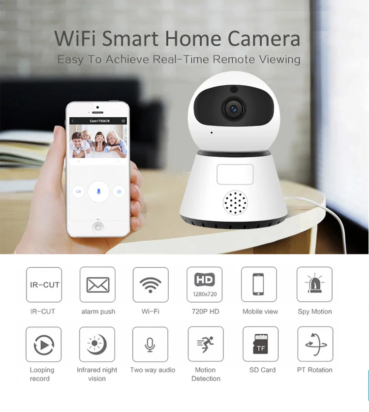 HD 1080P Cloud Wireless IP Camera Intelligent Human Auto Tracking Home Security Surveillance CCTV Network Wifi Camera
HD 1080P Cloud Wireless IP Camera Intelligent Human Auto Tracking Home Security Surveillance CCTV Network Wifi Camera