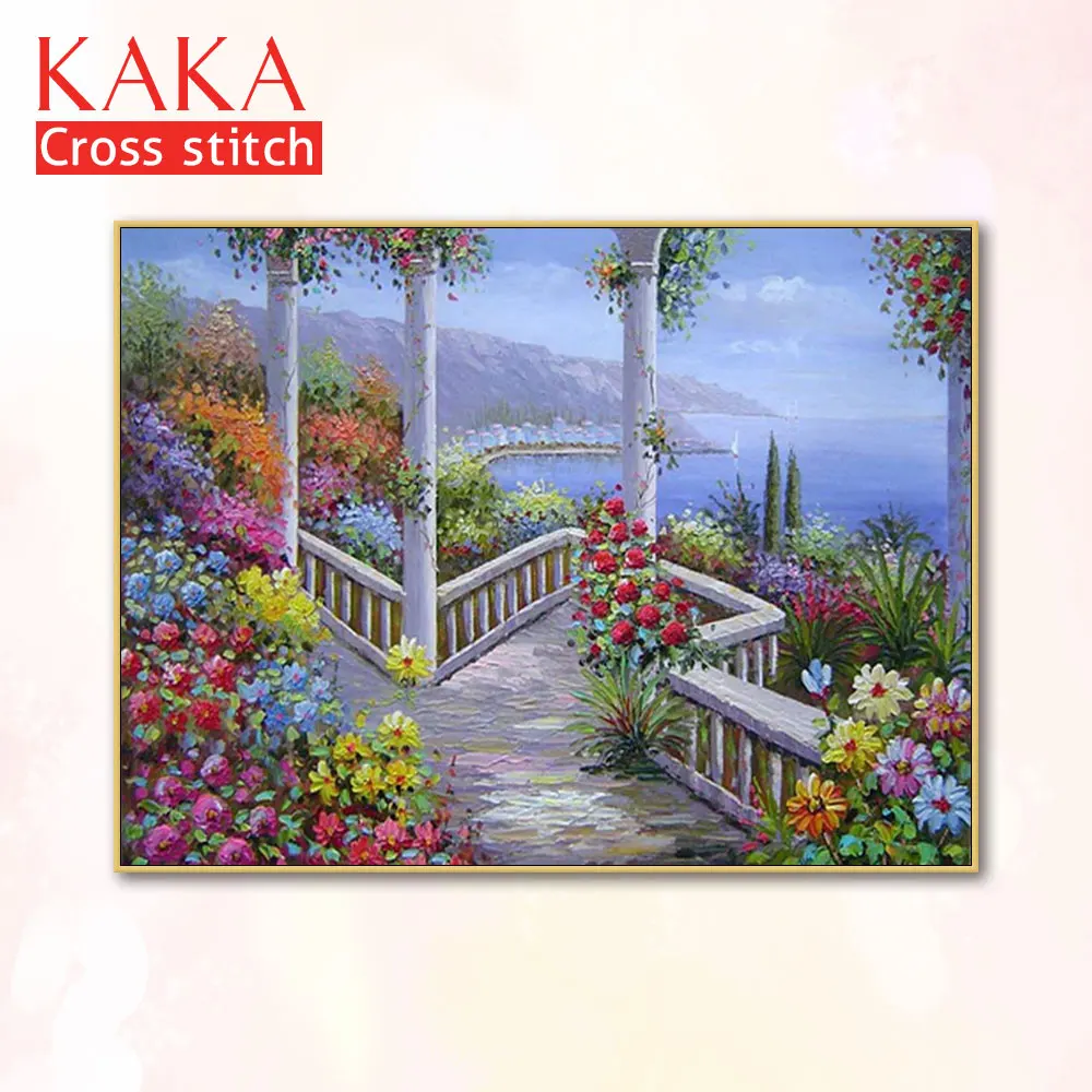 Cross stitch kits Embroidery needlework sets with printed pattern 11CT-canvas for Home Decor Painting Landscape Full NCKS095 | Дом и сад
