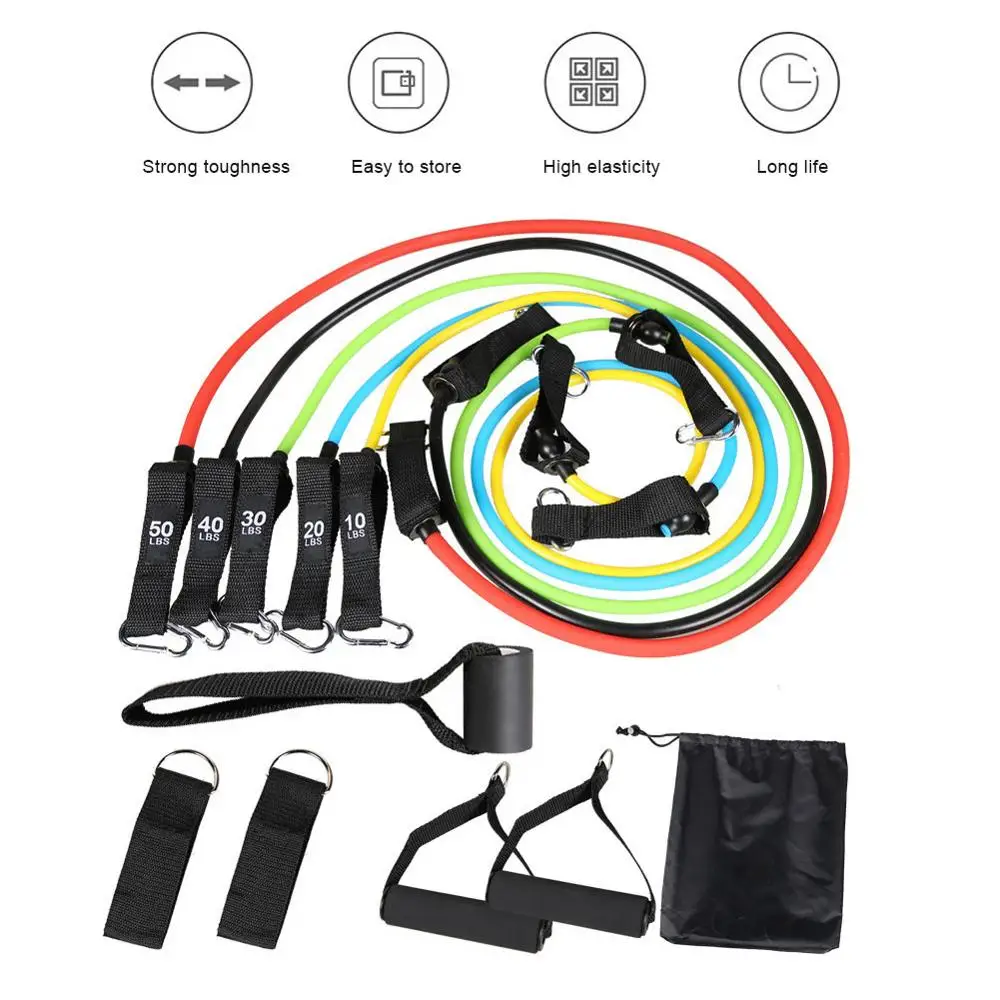 150lbs Elastic Resistance Bands Powerful Upgrade Pull Rope Fitness 11pcs Rally Device Muscle Training Multi-Function Family Set
150lbs Elastic Resistance Bands Powerful Upgrade Pull Rope Fitness 11pcs Rally Device Muscle Training Multi-Function Family Set
