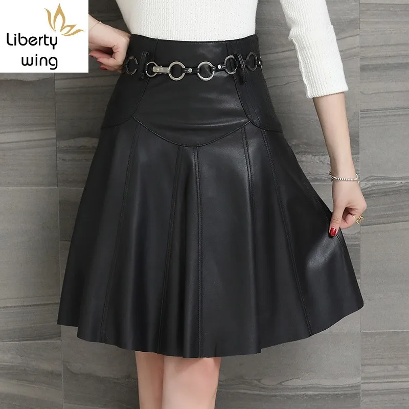 Women Vintage Midi Design Genuine Leather Sheepskin Pleated OL Style A-Line Slim Fit Side Zip Wrap Skirt Femme M-3XL
Women Vintage Midi Design Genuine Leather Sheepskin Pleated OL Style A-Line Slim Fit Side Zip Wrap Skirt Femme M-3XL