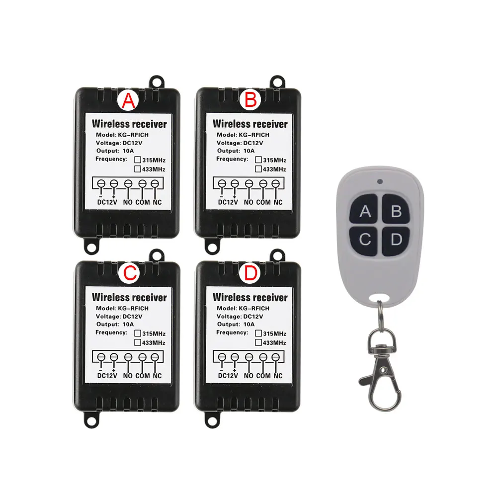 KTNNKG 433Mhz DC 12V 1gang 4pcs / RF device, access control switch, wireless universal smart door lock, with 5/10/15/20 seconds
KTNNKG 433Mhz DC 12V 1gang 4pcs / RF device, access control switch, wireless universal smart door lock, with 5/10/15/20 seconds