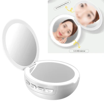 Home Vanity Mirror Gift Makeup 3X Magnifying Cosmetic Pocket Mini USB Rechargeable Fashion LED Light Bluetooth Speaker Dimmable
Home Vanity Mirror Gift Makeup 3X Magnifying Cosmetic Pocket Mini USB Rechargeable Fashion LED Light Bluetooth Speaker Dimmable