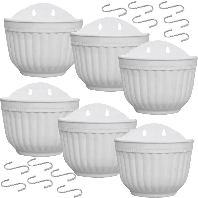 6 Pack 8.2 Inch Wall Hanging Planter Pots Vertical Garden Window Hang Box Container for Plants Flowers Herbs with Hook
6 Pack 8.2 Inch Wall Hanging Planter Pots Vertical Garden Window Hang Box Container for Plants Flowers Herbs with Hook