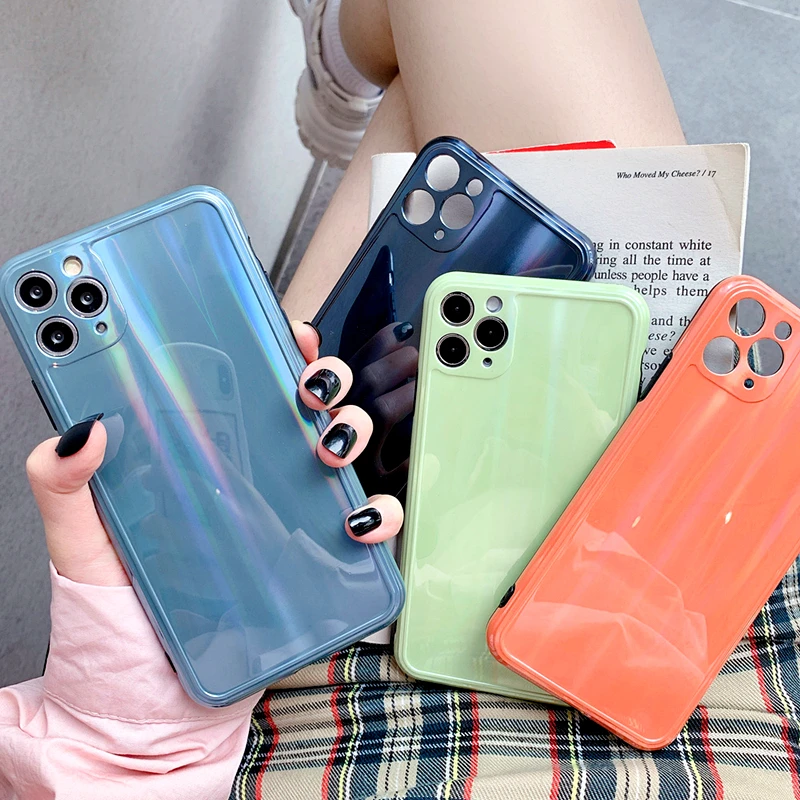 Luxury Glossy Laser Phone Case For iPhone 11Pro MAX Case X XS Max Soft Silicone Cases For iphone 7 8 Plus Colorful Rainbow Cover
Luxury Glossy Laser Phone Case For iPhone 11Pro MAX Case X XS Max Soft Silicone Cases For iphone 7 8 Plus Colorful Rainbow Cover