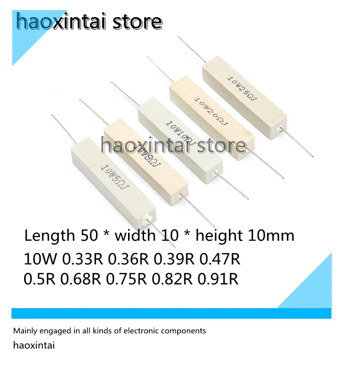 10PCS 10W ceramic cement resistance 0.33R 0.36R 0.39R 0.47R 0.5R 0.68R 0.75R 0.82R 0.91R
10PCS 10W ceramic cement resistance 0.33R 0.36R 0.39R 0.47R 0.5R 0.68R 0.75R 0.82R 0.91R
