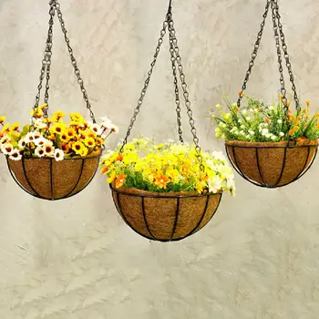 Hanging Basket Coconut Vegetable Flower Pot Liners Planter Garden Hanging Decors Iron Art Ornament Balcony Planting Coconut Palm
Hanging Basket Coconut Vegetable Flower Pot Liners Planter Garden Hanging Decors Iron Art Ornament Balcony Planting Coconut Palm