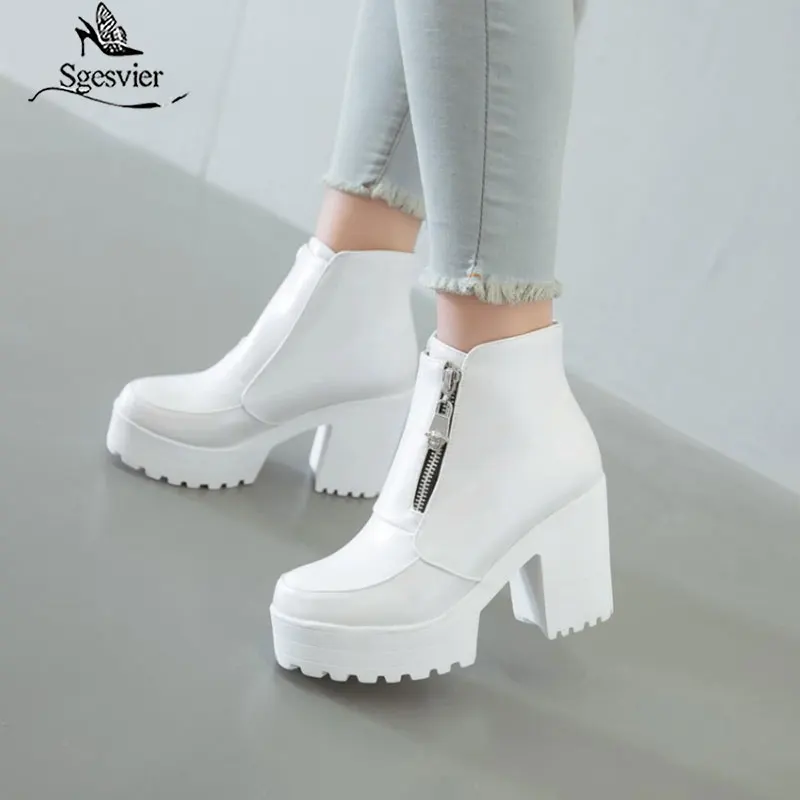White platform booties Clearance