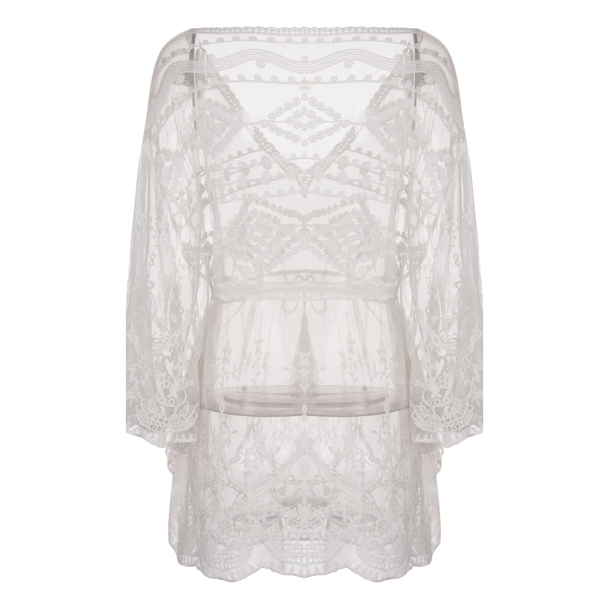 Женское однотонное платье-накидка на бикини с длинным рукавом, V-образным вырезом и ремнями на талии, свободная прозрачная сетчатая купальная накидка, 2021 
Женское однотонное платье-накидка на бикини с длинным рукавом, V-образным вырезом и ремнями на талии, свободная прозрачная сетчатая купальная накидка, 2021