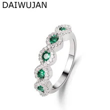 DAIWUJAN Light Luxury Crystal 925 Sterling Silver Rings Micro Pave Diamond Emerald Ruby Rings For Women Party Wedding Jewelry
DAIWUJAN Light Luxury Crystal 925 Sterling Silver Rings Micro Pave Diamond Emerald Ruby Rings For Women Party Wedding Jewelry