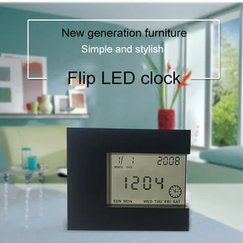 New 360 Degree Overturn LED Digital Alarm Clock Temperature Thermometer Desk Time Date Display Calendar Timer Table Led Clock
New 360 Degree Overturn LED Digital Alarm Clock Temperature Thermometer Desk Time Date Display Calendar Timer Table Led Clock