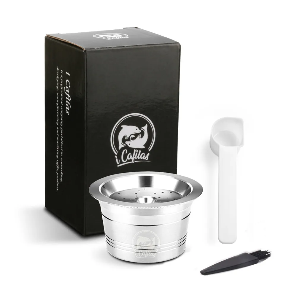Reusable Coffee Capsule Kit Fine Powder Pod Supplies For Verismo Caffitaly K FEE Coffeemaker Machine Coffeeware Set Brush Spoon Reusable Coffee Capsule Kit Fine Powder Pod Supplies For Verismo Caffitaly K FEE Coffeemaker Machine Coffeeware Set Brush Spoon