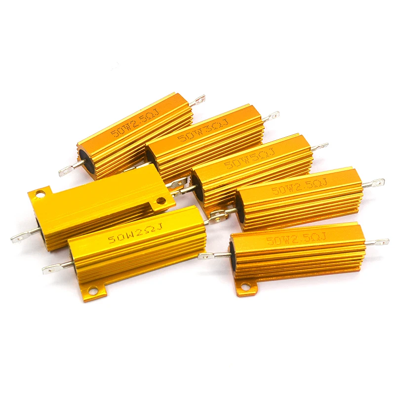 50W Aluminum Power Metal Shell Case Wirewound Resistor 0.01 ~ 100K 0.05 0.1 0.5 1 1.5 2 6 8 10 20 100 150 200 300 500 1K 10K ohm
50W Aluminum Power Metal Shell Case Wirewound Resistor 0.01 ~ 100K 0.05 0.1 0.5 1 1.5 2 6 8 10 20 100 150 200 300 500 1K 10K ohm