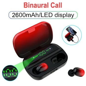 Q61 TWS Wireless Bluetooth5.0 Earphones IPX7 Waterproof Earphone 2600mAh charging case 9D Stereo headset LED Display For Phone
Q61 TWS Wireless Bluetooth5.0 Earphones IPX7 Waterproof Earphone 2600mAh charging case 9D Stereo headset LED Display For Phone