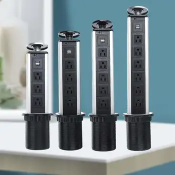 SWILET 3/4/5/6 US Plug Power Kitchen Table Electrical Socket Desktop Sockets Power 1 Led+2 charge USB Aluminum Shelf
SWILET 3/4/5/6 US Plug Power Kitchen Table Electrical Socket Desktop Sockets Power 1 Led+2 charge USB Aluminum Shelf