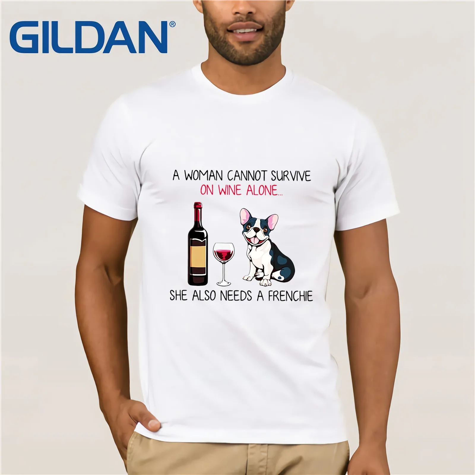 A Woman Cannot Survive On Wine Alone She Also Needs A Frenchie T-Shirt 2019 Summer Men's Short Sleeve T-Shirt Vintage Crew Neck
A Woman Cannot Survive On Wine Alone She Also Needs A Frenchie T-Shirt 2019 Summer Men's Short Sleeve T-Shirt Vintage Crew Neck