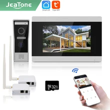 Jeatone Tuya smart 7 inch WIFI IP Video intercom phone doorbell camera call interphone system with wireless WIFI Bridge Box
Jeatone Tuya smart 7 inch WIFI IP Video intercom phone doorbell camera call interphone system with wireless WIFI Bridge Box