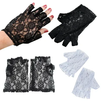 Summer Gloves Women Solid color Sunscreen Party Black Lace Fingerless Gloves Fashion Gift Gloves Guantes 8W2
Summer Gloves Women Solid color Sunscreen Party Black Lace Fingerless Gloves Fashion Gift Gloves Guantes 8W2