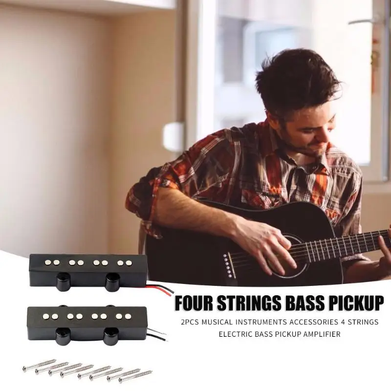 Noise-free 4 String Electric Bass Pickup Amplifier Open-ended Sound Clean High for Acoustic Luthier Parts 95x24x19mm
Noise-free 4 String Electric Bass Pickup Amplifier Open-ended Sound Clean High for Acoustic Luthier Parts 95x24x19mm