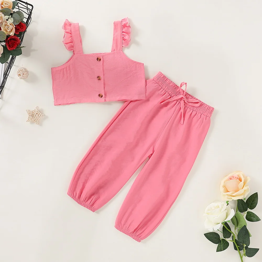 Girl Clothes Set 2020 Summer Fashion Sleeveless Cropped Tops+Pants Set Baby Girls Outfits Solid 2 pcs Clothing Set For Girls D30
Girl Clothes Set 2020 Summer Fashion Sleeveless Cropped Tops+Pants Set Baby Girls Outfits Solid 2 pcs Clothing Set For Girls D30