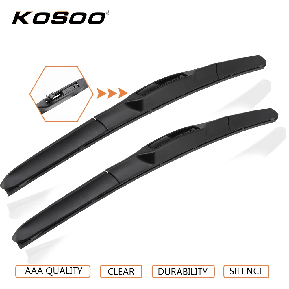 KOSOO Auto Car Wiper Blade For Buick GL8(2005-2009) 24"+24" 2pcs Soft Rubber Windscreen Wipers Windshield Blades Accessories |
