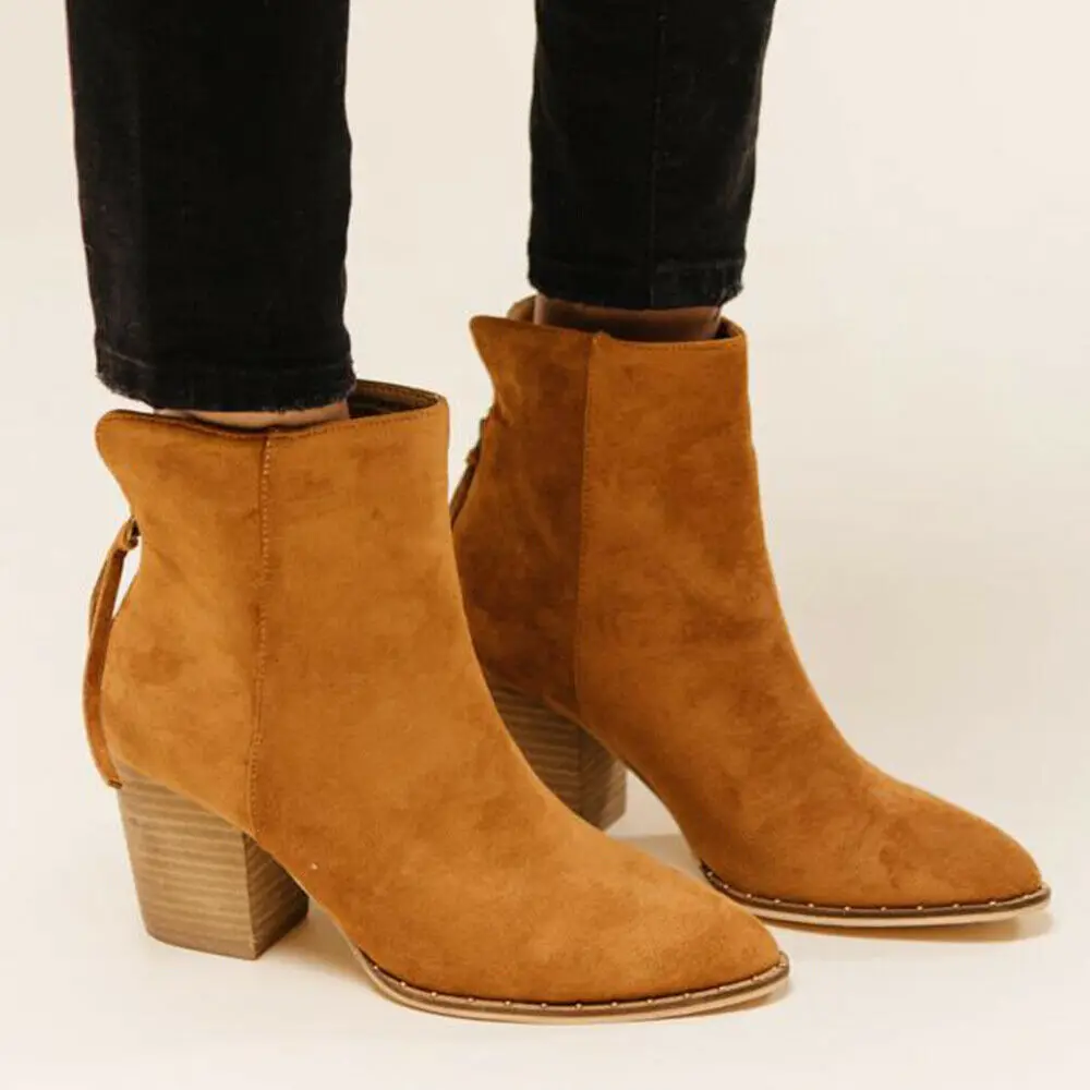 Winter Warm Velvet Ladies Martin Boots with Zipper Tassel Womens Ankle Boots Chunky Mid Block Heel Zip Up Booties Shoes
Winter Warm Velvet Ladies Martin Boots with Zipper Tassel Womens Ankle Boots Chunky Mid Block Heel Zip Up Booties Shoes