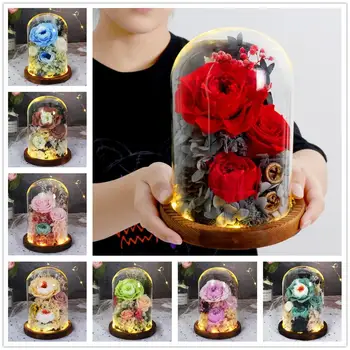 Beauty Beast Preserved Rose Valentines Day Gift Glass Dome Rose with Lighting Real Flower Home Decor Wedding Valentine Christma
Beauty Beast Preserved Rose Valentines Day Gift Glass Dome Rose with Lighting Real Flower Home Decor Wedding Valentine Christma