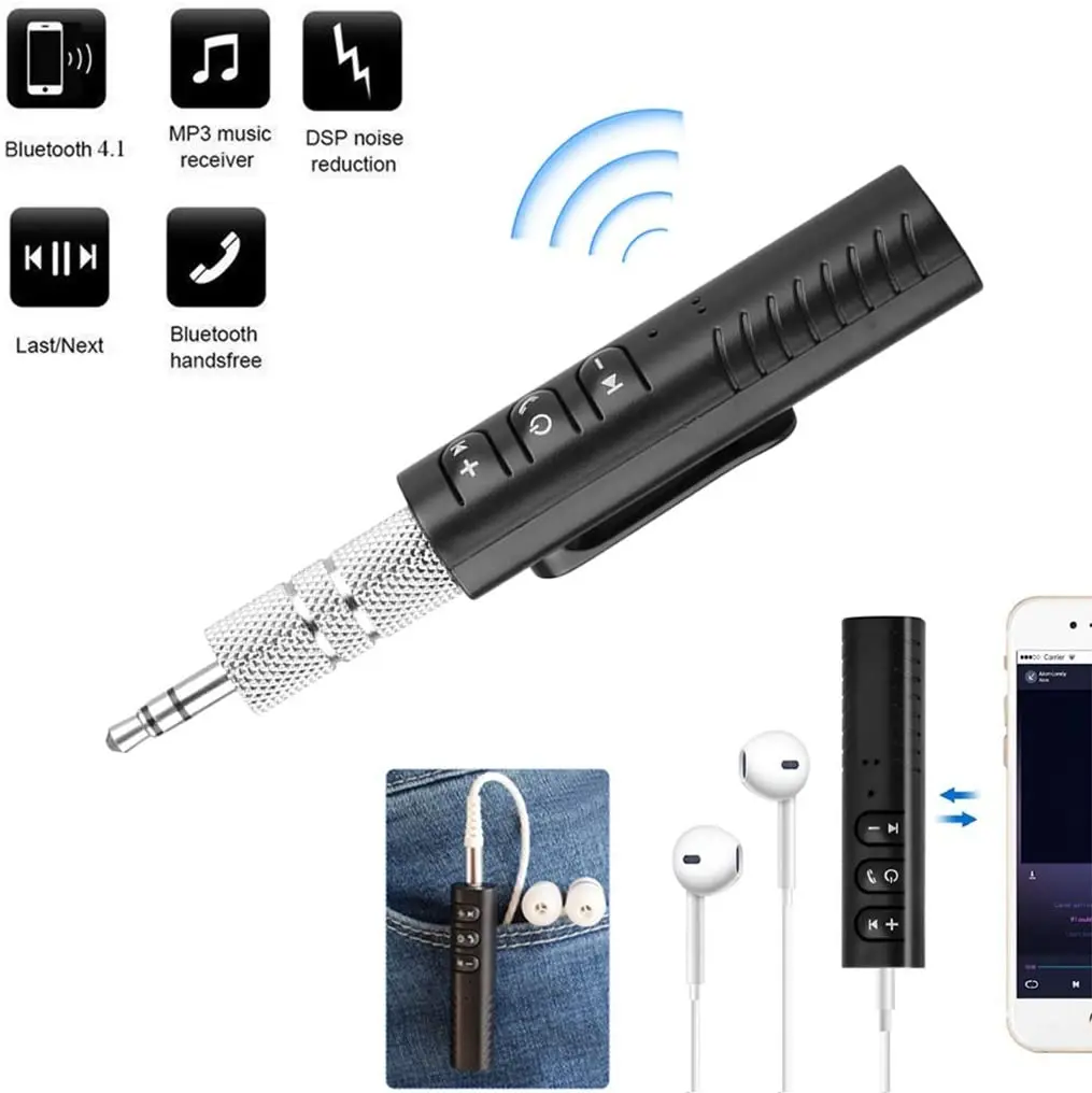 Mini Bluetooth Audio Aid Receiver 3.5mm Wireless Receiver Handsfree Bluetooth Headset Auto Adapter Car Bluetooth Adapter
Mini Bluetooth Audio Aid Receiver 3.5mm Wireless Receiver Handsfree Bluetooth Headset Auto Adapter Car Bluetooth Adapter