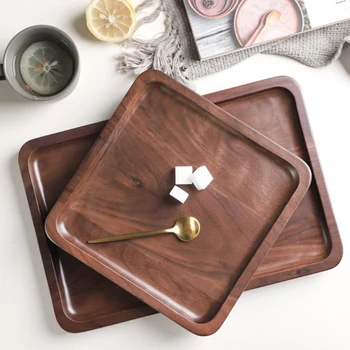 Black Walnut Wooden Tableware Round Storage Trays Cake Tray Dessert Serving Tray Kitchen Utensils-5 Square Stitching
Black Walnut Wooden Tableware Round Storage Trays Cake Tray Dessert Serving Tray Kitchen Utensils-5 Square Stitching
