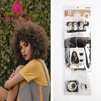 MALAIKA 4 pieces Kinky Curly Hair Bundles With Frontal Peruvian Lace Front Human Hair Bundles With Closure 
MALAIKA 4 pieces Kinky Curly Hair Bundles With Frontal Peruvian Lace Front Human Hair Bundles With Closure
