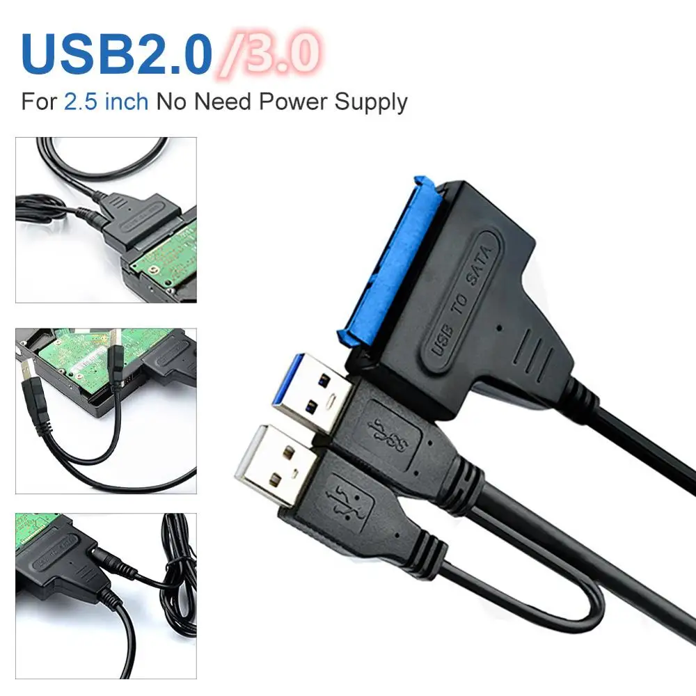 USB 3.0 To SATA 3 Converter Cable Support 2.5 Or 3.5 Inch External SSD/HDD Adapter Hard Driver For Dropshipping Wholesale Hot !!
USB 3.0 To SATA 3 Converter Cable Support 2.5 Or 3.5 Inch External SSD/HDD Adapter Hard Driver For Dropshipping Wholesale Hot !!