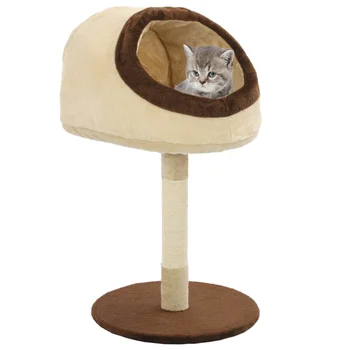 Cat Tree with Sisal Scratching Post 72 cm Beige and Brown Cat Scratchers Sisal-wrapped Sticks Removable Cot and Cushion Washable
Cat Tree with Sisal Scratching Post 72 cm Beige and Brown Cat Scratchers Sisal-wrapped Sticks Removable Cot and Cushion Washable