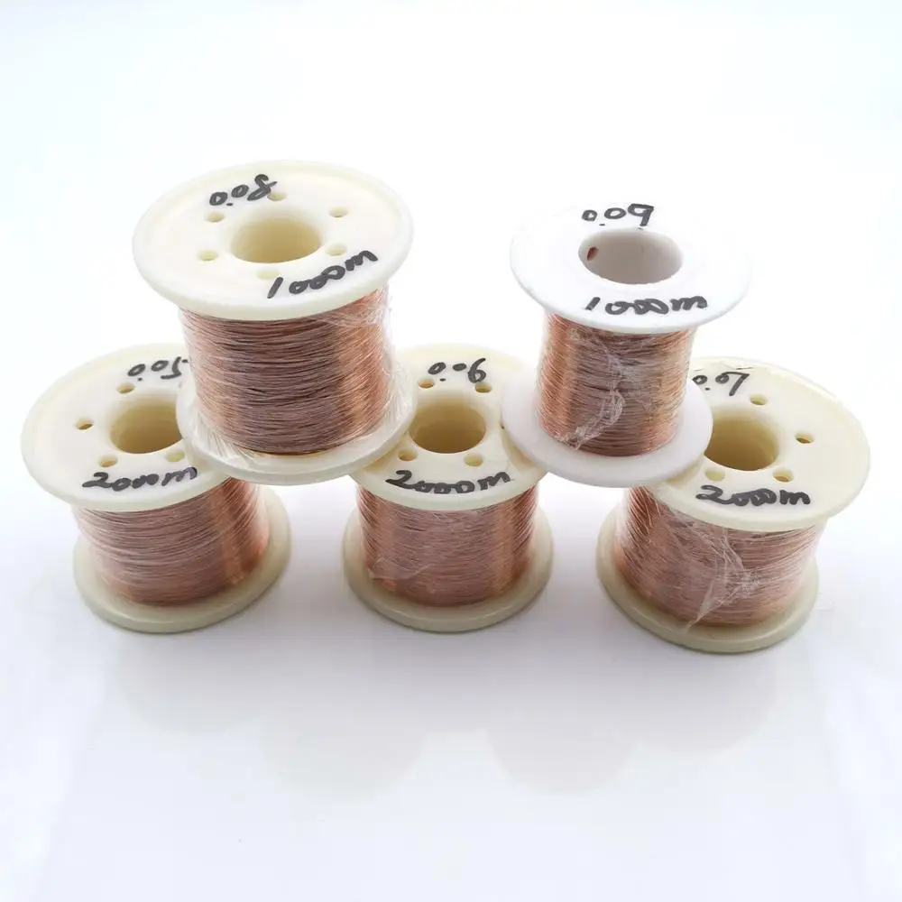 

Qa-1-155 Magnet Wire 0.05/0.06/0.07 0.08/0.09mm 2000M/1000M Enameled Copper Wire Magnetic Coil Winding electromagnetic induction