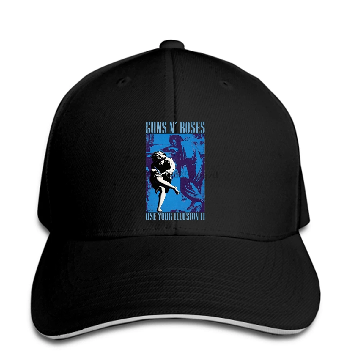 Фото NEW GUNS N ROSES USE YOUR ILLUSION II MENS BLACK TOUR 1991 sz Snapback Cap Women Hat Peaked | Аксессуары для одежды