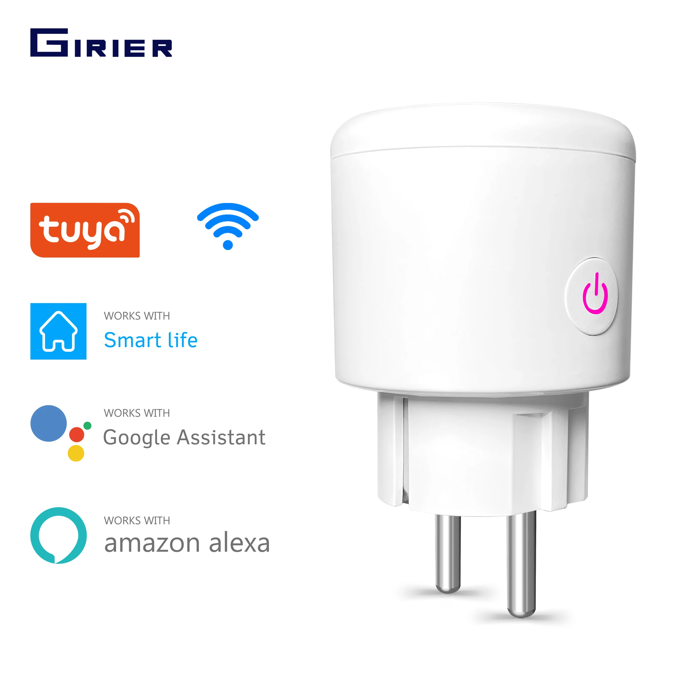 Smart Wifi Plug 16A with Power Monitor, Smart Home Socket EU, Tuya App Voice Remote Control, Compatible with Alexa Google Home
Smart Wifi Plug 16A with Power Monitor, Smart Home Socket EU, Tuya App Voice Remote Control, Compatible with Alexa Google Home