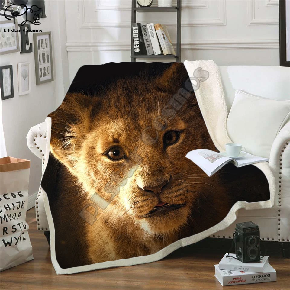 Plstar Cosmos Cartoon Lion king funny Fleece Blanket 3D printed Sherpa Blanket on Bed Home Textiles Dreamlike style-4
Plstar Cosmos Cartoon Lion king funny Fleece Blanket 3D printed Sherpa Blanket on Bed Home Textiles Dreamlike style-4