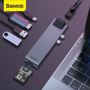 Baseus USB C HUB USB HUB to USB 3.0 HDMI Adapter for MacBook Pro Air HUB Thunderbolt 3 Dock RJ45 USB Splitter Dual Type C HUB
Baseus USB C HUB USB HUB to USB 3.0 HDMI Adapter for MacBook Pro Air HUB Thunderbolt 3 Dock RJ45 USB Splitter Dual Type C HUB