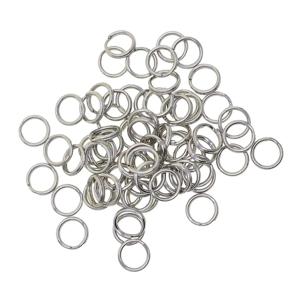 100pcs 12mm keyring blanks steel split key rings for key chain