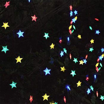 LED Star Solar String Light Outdoor Waterproof Five-Pointed Star Decoration Small Lantern Two Functions 5M20 Light/9M50 Light
LED Star Solar String Light Outdoor Waterproof Five-Pointed Star Decoration Small Lantern Two Functions 5M20 Light/9M50 Light