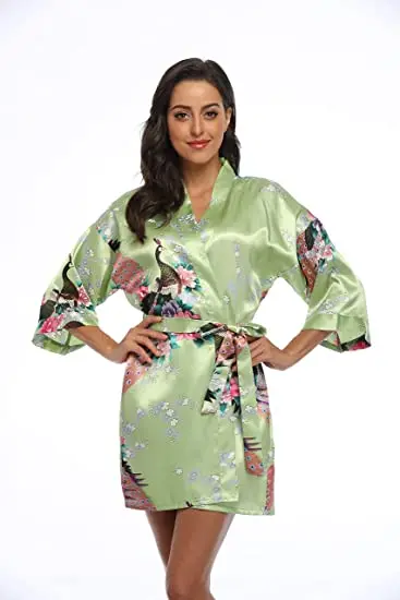 2015 Silk Kimono Robe Bathrobe Women Satin Robe Robe Longue Femme For Women Night Sexy Robes Night Grow For Bridesmaid Summer 2015 Silk Kimono Robe Bathrobe Women Satin Robe Robe Longue Femme For Women Night Sexy Robes Night Grow For Bridesmaid Summer