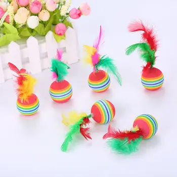 5pcs Cat Ball Toys With Feather Pets Kitten Teaser Interactive Funny Supply
5pcs Cat Ball Toys With Feather Pets Kitten Teaser Interactive Funny Supply