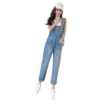 Women loose Denim Jumpsuit korean Ladies sleeveless vintage Jeans Romper spaghetti strap botton Denim Overall wide leg pants
Women loose Denim Jumpsuit korean Ladies sleeveless vintage Jeans Romper spaghetti strap botton Denim Overall wide leg pants