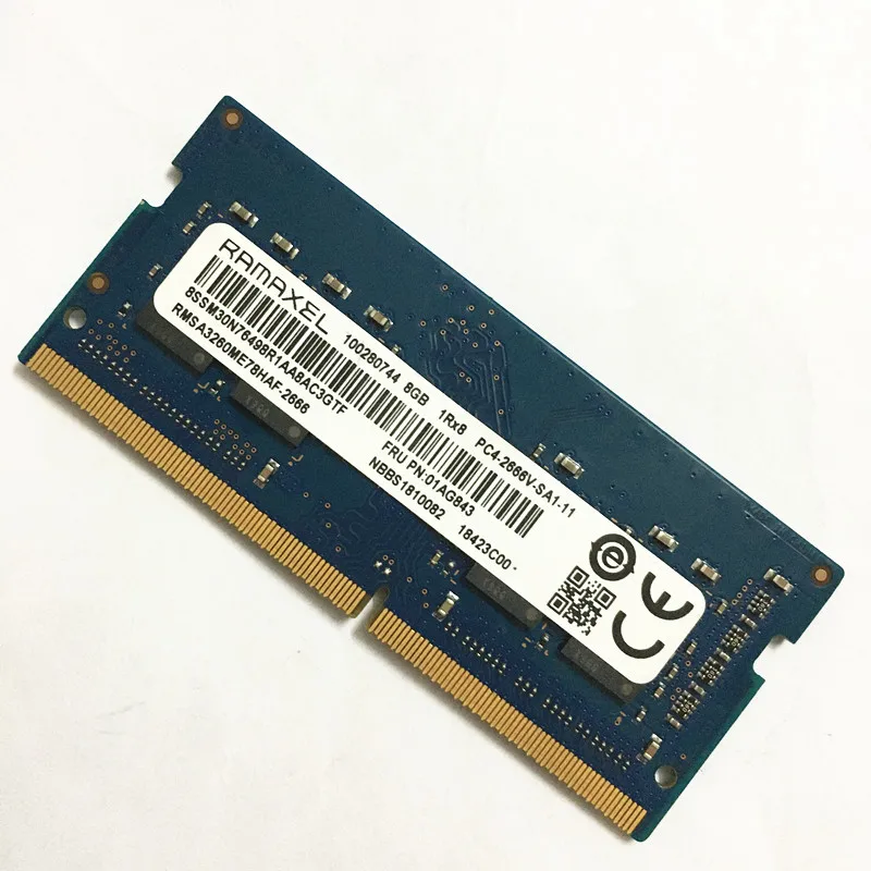 Оперативная память RAMAXEL для ноутбука Память DDR4 8 Гб RAM 1Rx8 PC4-2666V-SA1-11 2666 МГц |