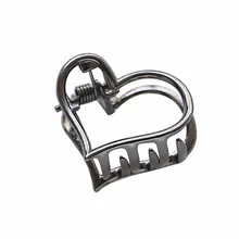 Moda geométrica corazón estrella Arco forma horquillas Simple aleación hueco Clip para el cabello Mini pinza con garras mujeres accesorios retro para el cabello(China)