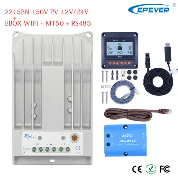 Tracer 2215BN MPPT 20A Solar Charge Controller 12V/24V Auto Solar Battery Regulator with MT50 Meter EBOX-WIFI and USB Cable
Tracer 2215BN MPPT 20A Solar Charge Controller 12V/24V Auto Solar Battery Regulator with MT50 Meter EBOX-WIFI and USB Cable