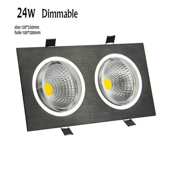 1pcs/lot 24w Dimmable Recessed Double Head Cob Led Downlight Led Spot Light Led Ceiling Down Light Lamp
1pcs/lot 24w Dimmable Recessed Double Head Cob Led Downlight Led Spot Light Led Ceiling Down Light Lamp