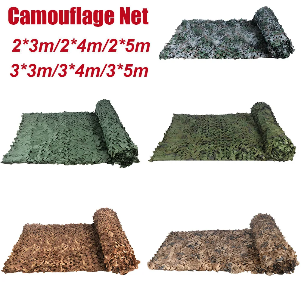 

Military Camouflage Net 2x3m/2x4m/2x5m/3x4m/3x5m For Outdoor Hunting Army Training Theme Parks Cars Shading Camouflage Net